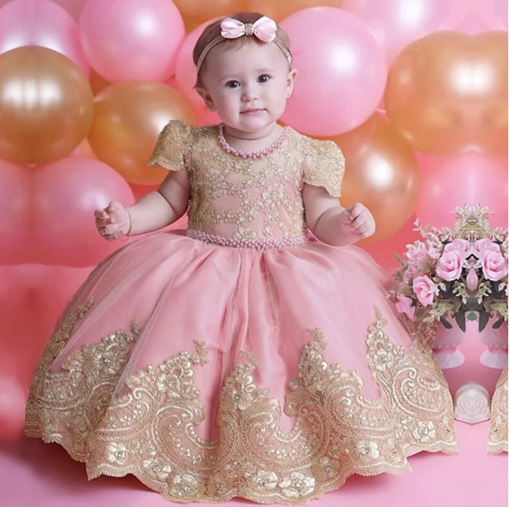

Платья для девочек с цветочным рисунком, искусственное розовое Тюлевое Пышное Многоярусное платье принцессы с бантом без рукавов для свадьбы, дня рождения, вечеринки, банкета
