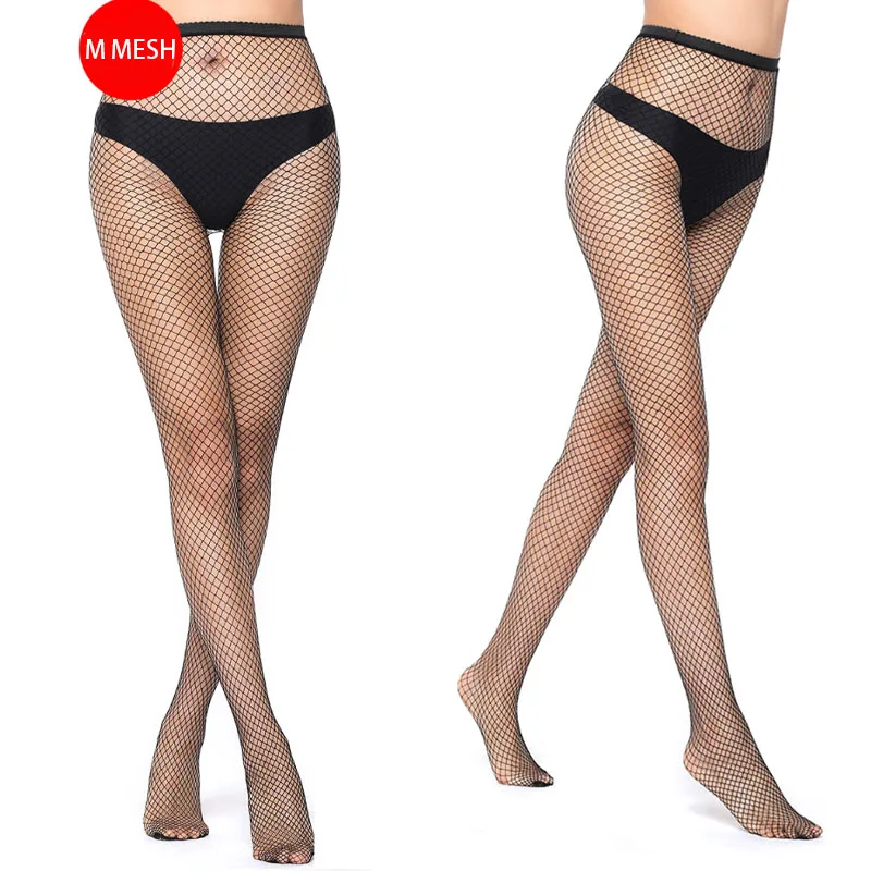 Sexy Damen S-XL Netz-Strumpfhose Schwarz Durchsichtige Strümpfe Netzstrümpfe Club-Party-Strumpfwaren Damen-Leggings Kleid-Accessoires – Detail 5
