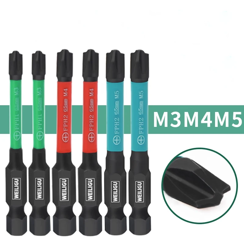 1pcs/3pcs Magnetic Special Slotted Cross Electrician Screwdriver Driver Bit Set FPH1 FPH2 Profesional Socket Switch Hand Tools