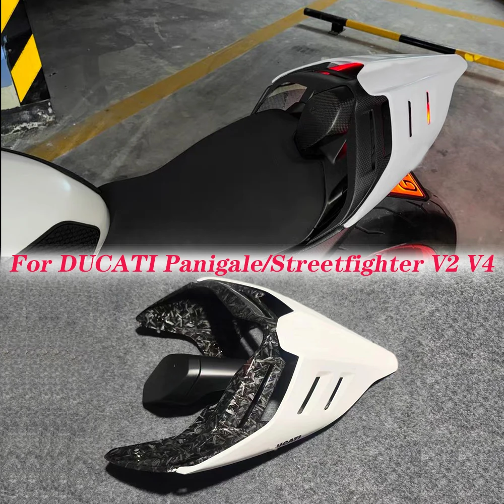 For DUCATI Panigale/Streetfighter V2 V4 Motorcycle Accessories Rear Seat Hump Cover Tail Fairing Kit ABS Carbon Fiber