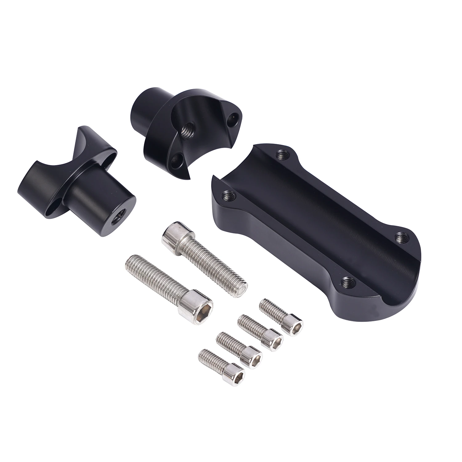 

3'' 76mm Rise Motorcycle Handlebar Risers Handlebar Clamps Black Fit 32mm 1-1/4 inch