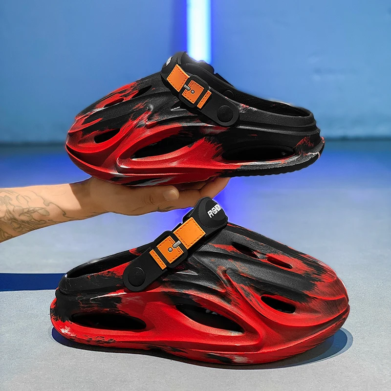 

Men's 2025 New Summer Outer Wear Sports Non-Slip Anti-Odor Thick-Soled Beach Two-Wear Sandals and Slippers