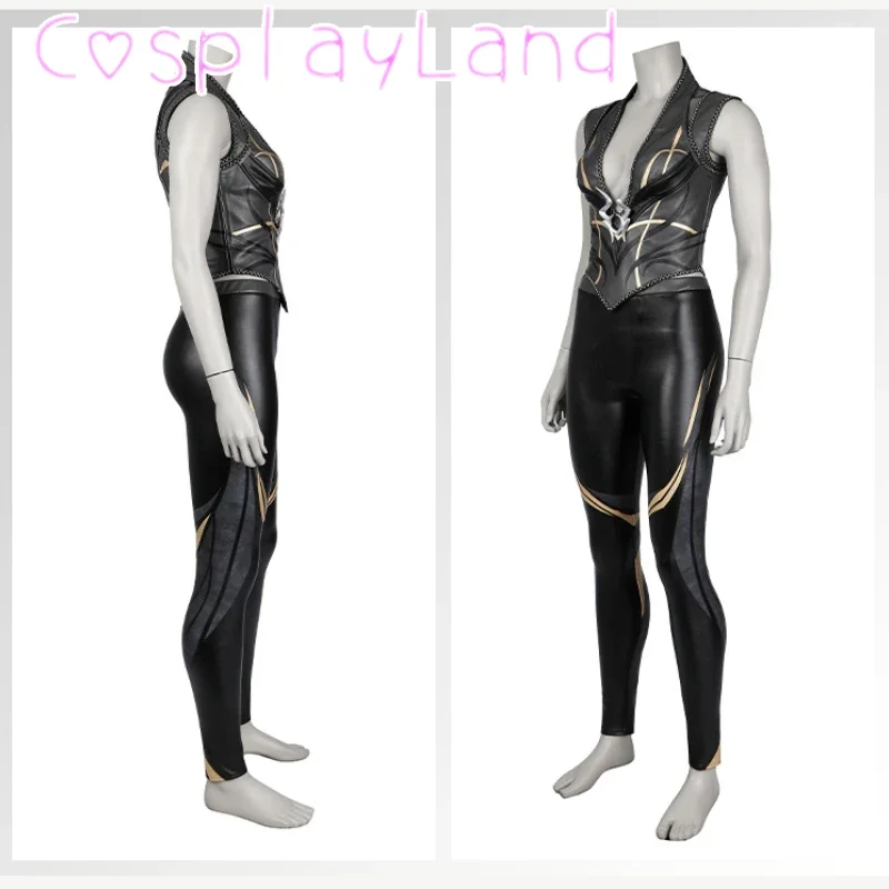 Black Shadowheart Cosplay Costume Sexy Female Suit Baldur Suit Gate 3 Shadowheart Vest Pants Full Set Halloween Carnival Costume