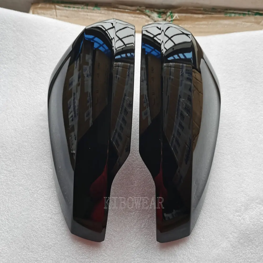 2pcs For Volkswagen Polo Mk6 VI 2018 2019 2020 2021 Side Mirror Cover Door wing replace Carbon/Black LHD