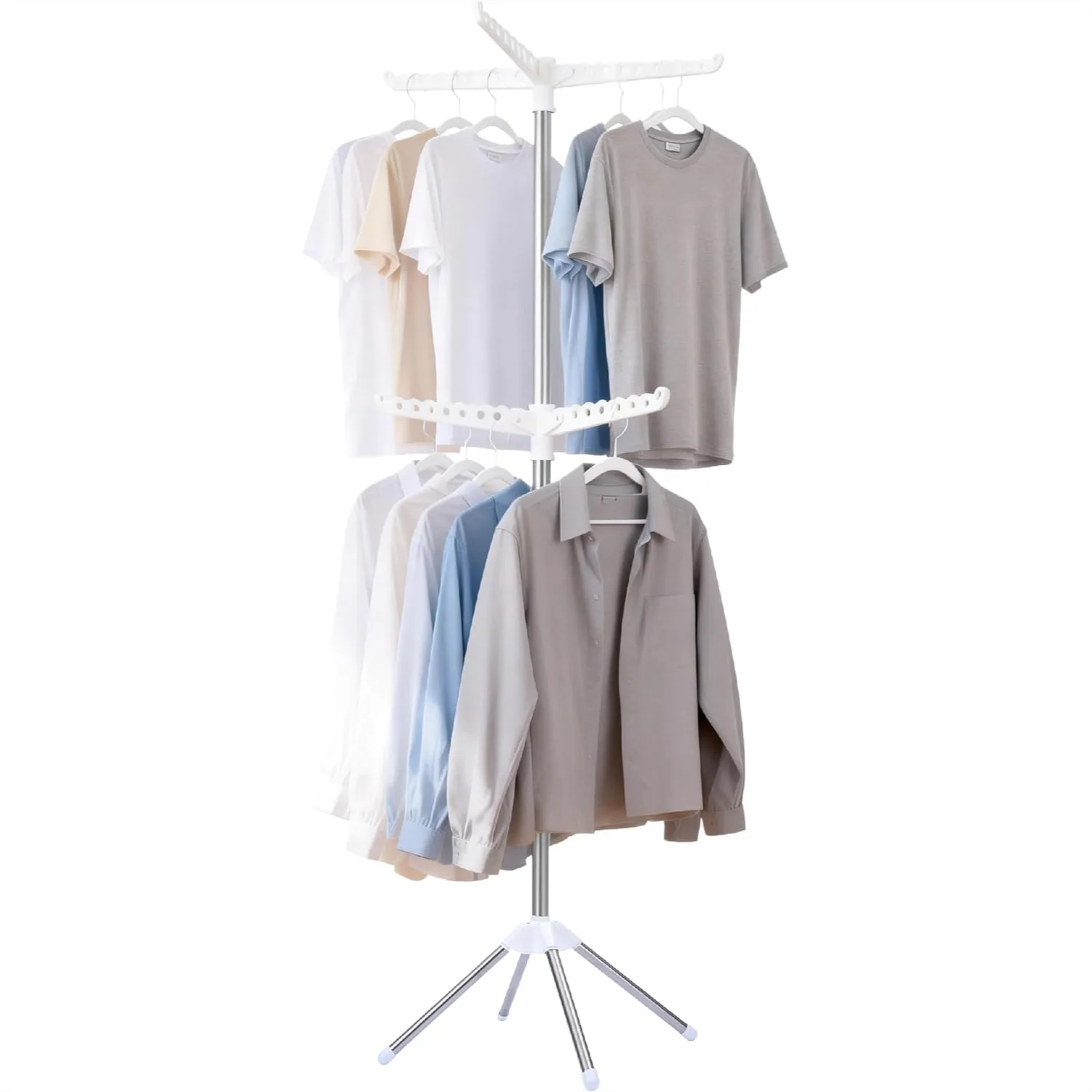 

Foldable Clothes Drying Rack, 74.8-Inch Laundry Drying Rack with Rotatable Arms, Stainless Steel, Holds 54 Pieces, Space Saving