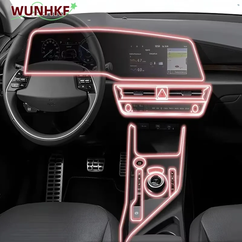 For Kia Niro 2023-2025 Auto Interior Accessorie Dashboard Multimedia Navigation Transparent Anti-Scratch Protection Film