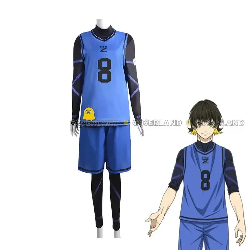 Anime Blue Lock No.11 Football Jersey Isagi Yoichi Cosplay Costume Wig Chigiri Hyouma Sportswear Team Z No.4 Bachira Meguru Men