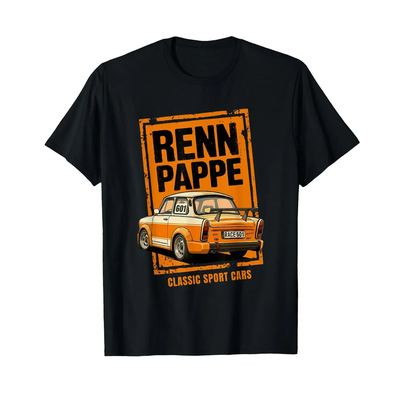 Rennpappe Ostauto DDR Trabant Sport Trabbi Tuning Rally T Shirt vintage Washed Comfortable Top For Everyday Wear Stretched