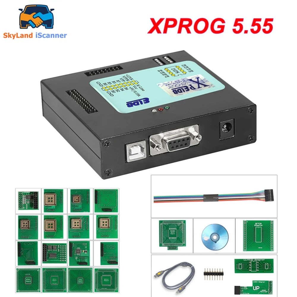 2026 XProg Programmer V5.55 ECU Chip Programmer tool M Metal Box Auto ECU Programmer Tool XPROG 5.55 Full Adapters Without USB