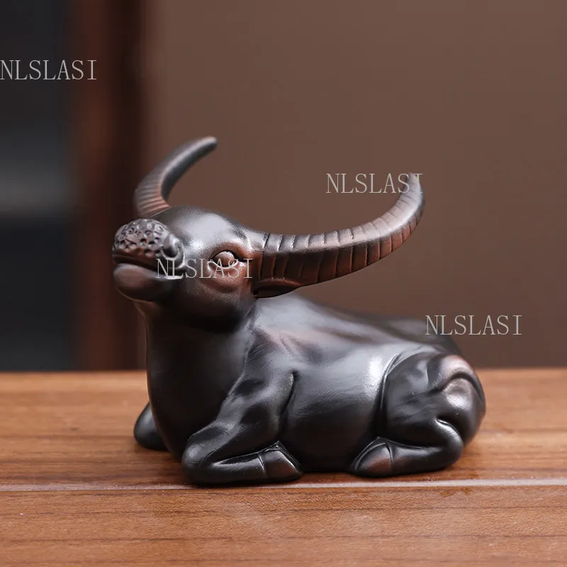 Buffalo Tea Strainer Holder Tea Filter Stand Retro Cattle Tea Pet Ornament Kung Fu Teaset Accessories Desktop Table Decor