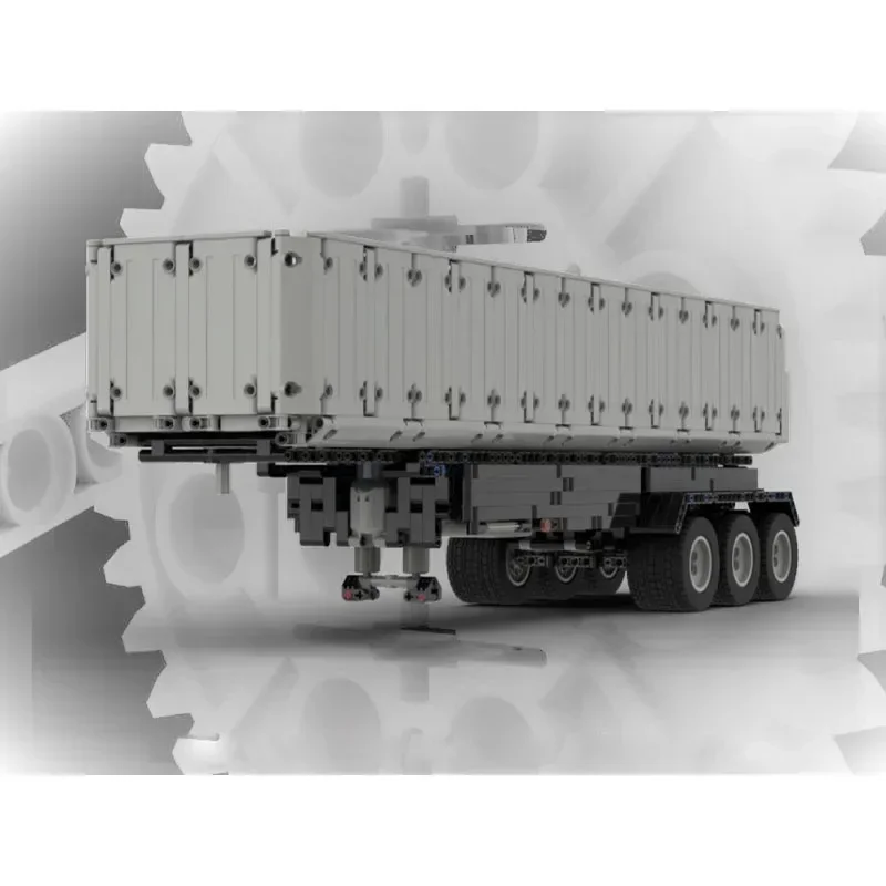 Building Block Model MOC-64419 City Transport Heavy-Duty Three-Axle Trailer 2052 Parts Custom Birthday New Year Toy Gift