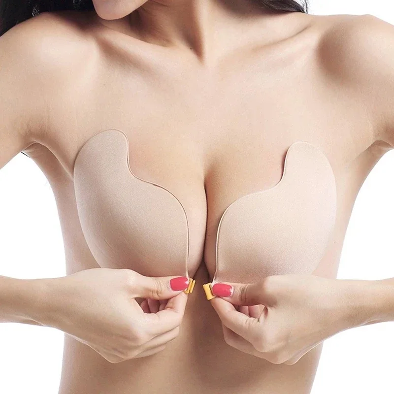 Reggiseno Push Up in Silicone reggiseno invisibile senza spalline autoadesivo seno adesivo reggiseno Nu pastoso pasta toracica reggiseno invisibile cuscinetti per capezzoli