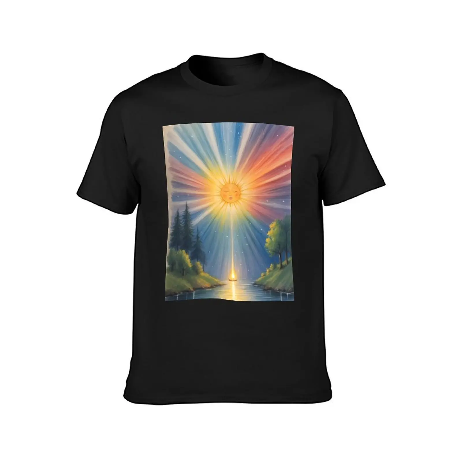 Dawn of Serenity: Celestial Sunrise over Tranquil Waters T-Shirt tops shirts graphic tees oversized t shirt men