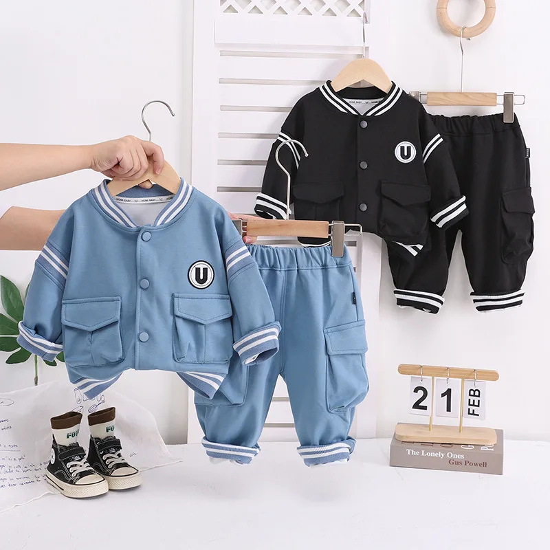 

Комплекты одежды для мальчиков, весна-осень 2021, детские повседневные пальто, брюки, спортивный костюм из 2 предметов для малышей, спортивные костюмы, детские куртки, наряды для детей от 2 до 3 лет