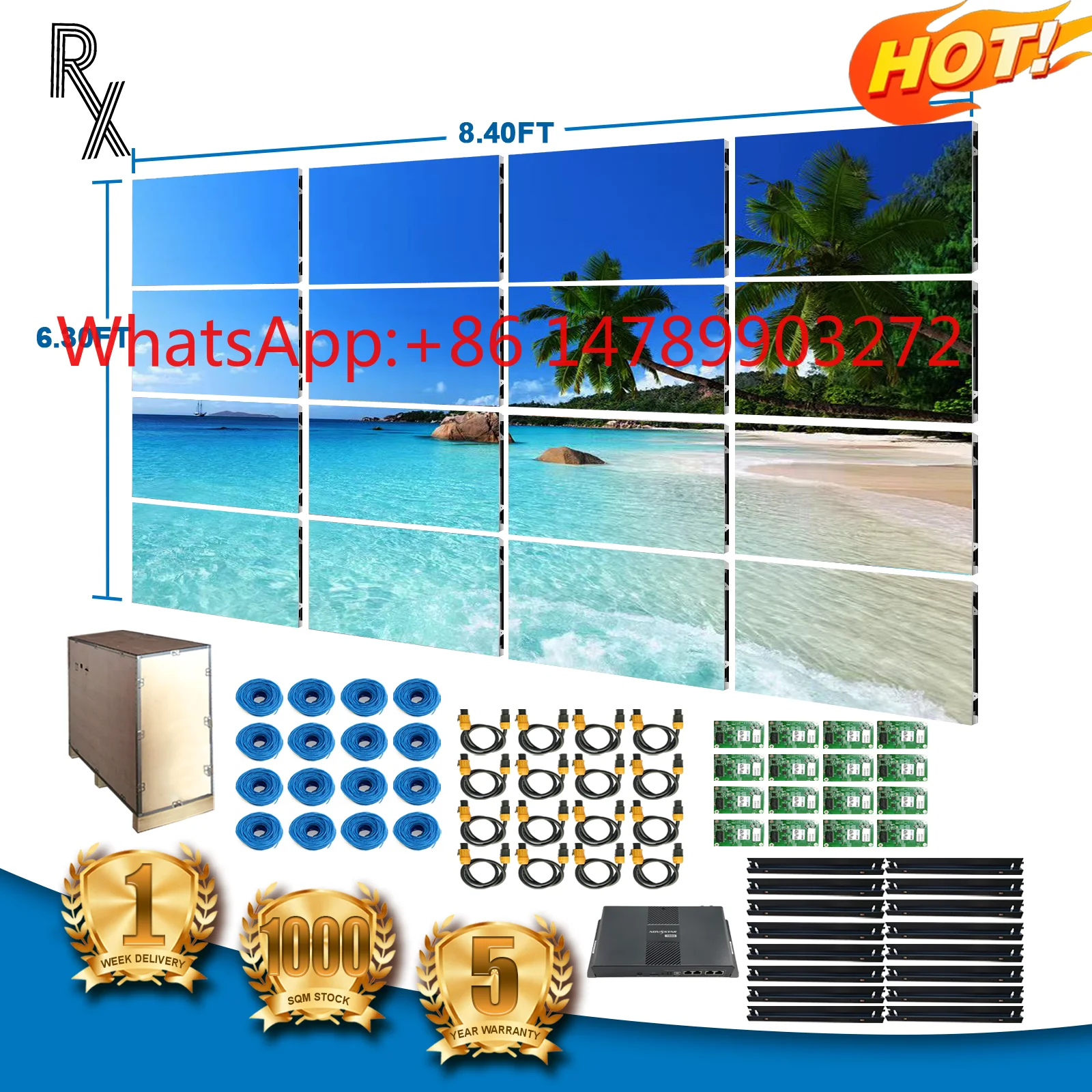 Pantalla LED para Video Wall de Interior P1.25 Cob 4K a Todo Color, Relación de Aspecto 4:3, Pantalla LED para Cine en Casa
