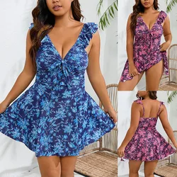 Print Floral One Piece Swimsuit Swimwear Women Bathing Suit Retro Swimsuit Vintage One-piece Surfing Swim Suits Biquini
