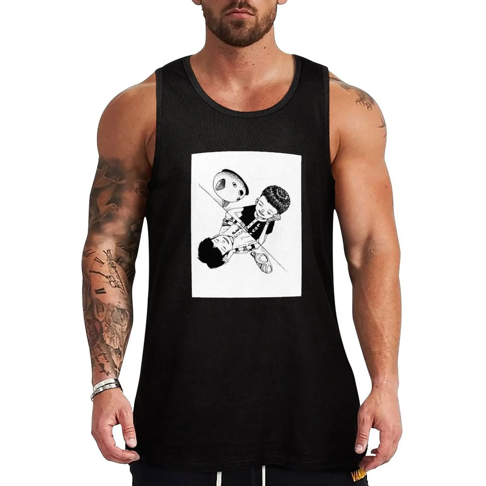 Tekkon Kinkreet Tank Top Camiseta deportiva para fitness de secado rápido que absorbe la humedad