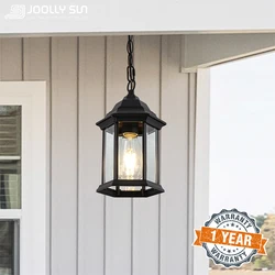 Joollysun Vintage Pendant Light Waterproof IP33 Hanging Lights For Balcony Retro Pendants Home LED Ceiling Lamp Fixture E27 Bulb