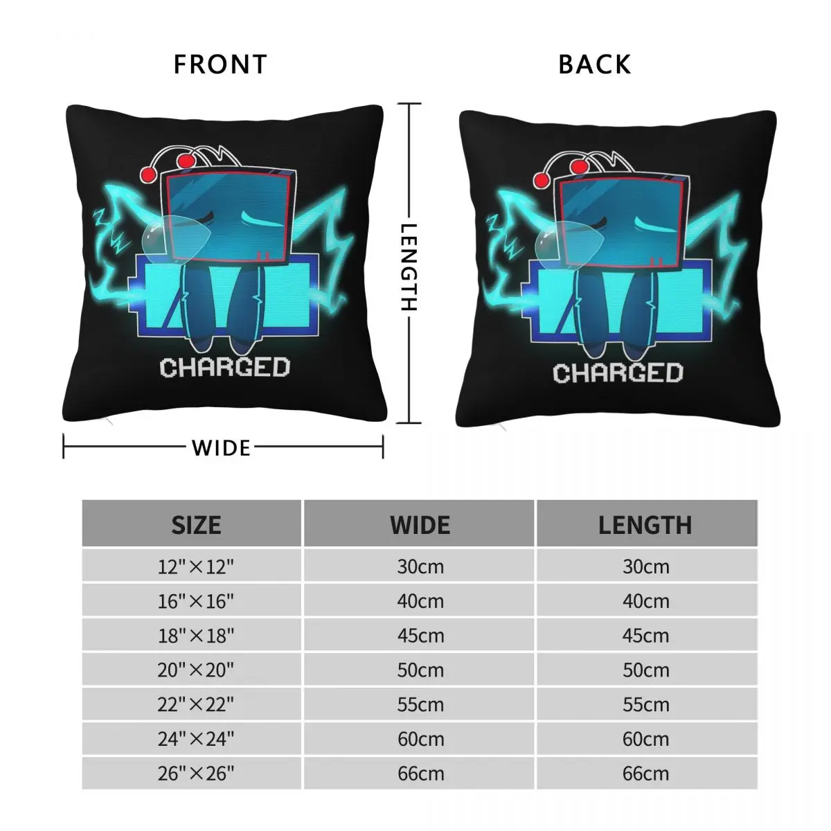 Vox Sleeping Charge Square Pillowcase Polyester Linen Velvet Creative Zip Decor Bed Cushion Cover 45x45
