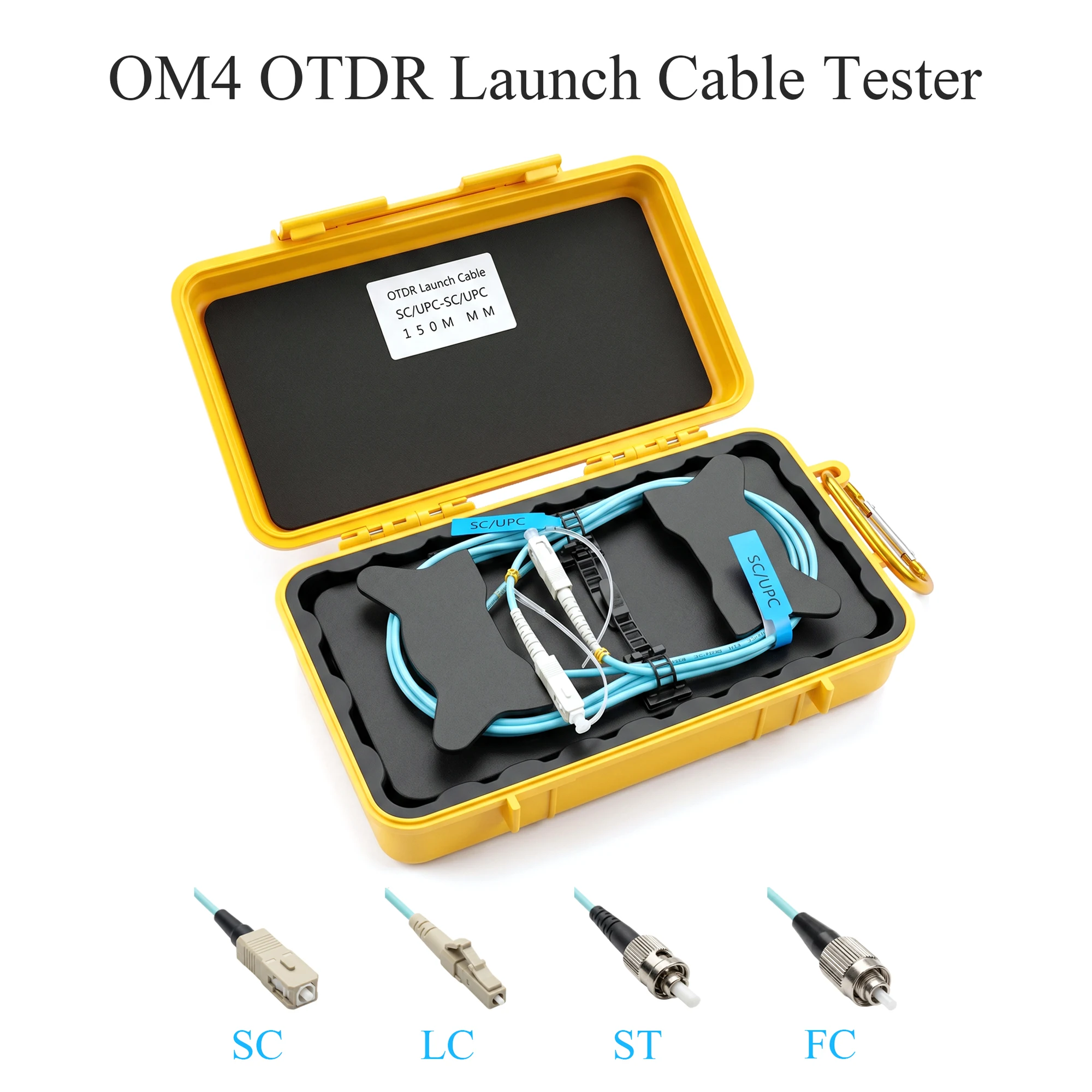 OM4 Multimode OTDR Fiber Launch Cable Test Box,Optical Fiber Test Line, Dead Zone Eliminator for Fiber Optic Fault Detection