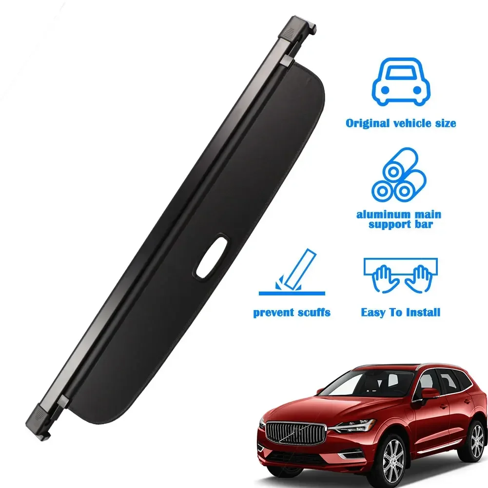 OEM ODM  Retractable Cargo Cover for Volvo XC60 2018+ Rear Trunk Security Protection Curtains Security  Car Accessories