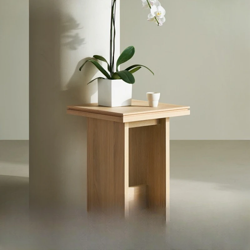 

Log wind wabi sand white oak flower stand sofa edge square