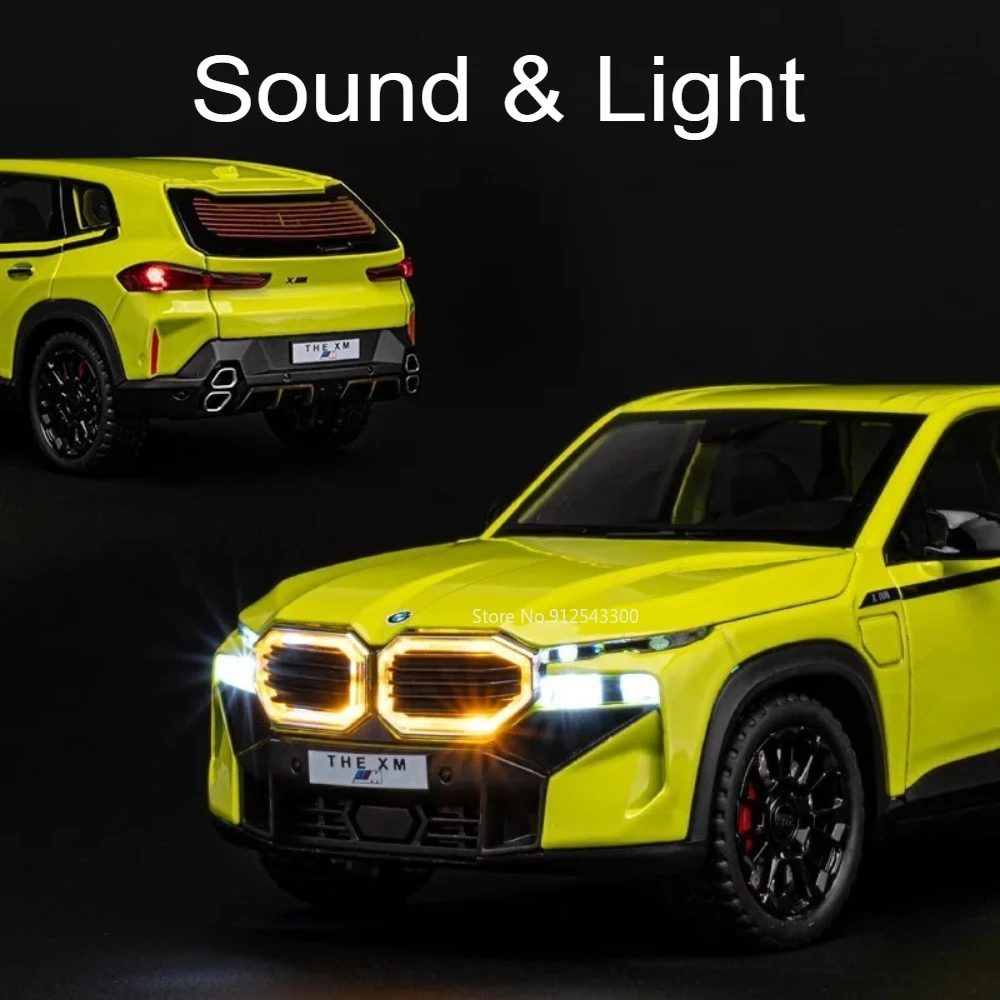مقياس 1:24 XM M3 لعبة سيارة نموذج سبيكة دييكاست الأبواب فتح مصغرة ضوء الصوت التراجع نماذج السيارات الخارقة الأولاد هدايا عيد الميلاد