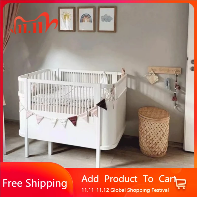 

European Wood Baby Bed Frame Simple Comferter Loft Bed White Cama Infantil Luxury Luxury Letto Matrimoniale Hotel Furniture