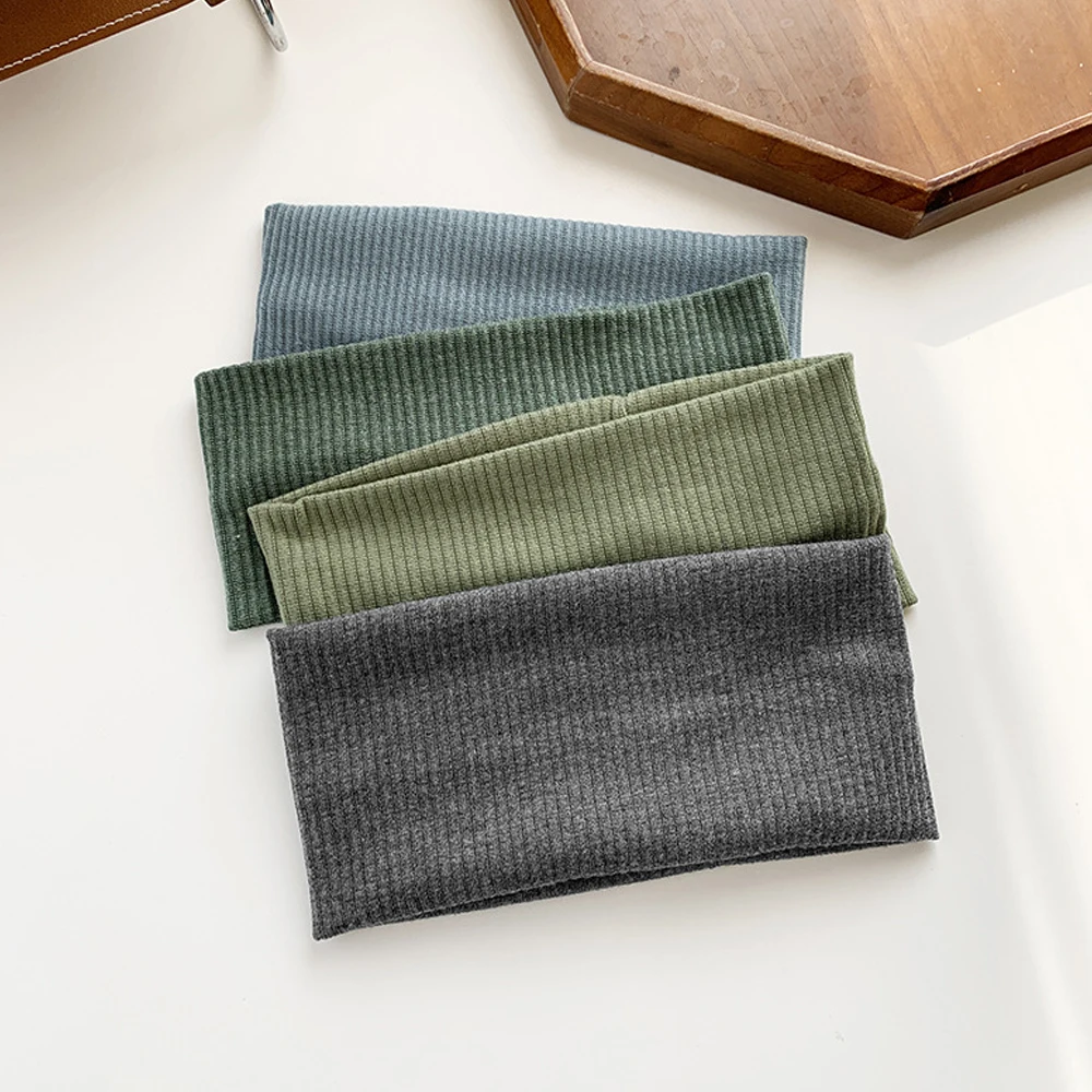 

Fashion Solid Color Wide Headband Elastic Knitted Hairband Workout Headwrap For Women Girls Yoga Sports Fashion Summer Headwear