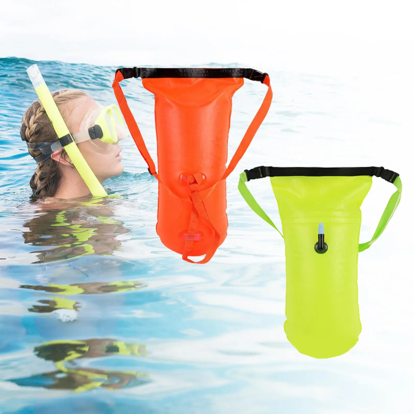 Boa da nuoto Borsa impermeabile Ultraleggera Swim Training Swim Float Kayak per canottaggio Immersioni Pesca Rafting