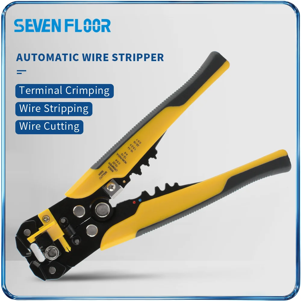 Wire Stripper Cutter Crimper Pliers Multifunctional Hand Tool for Motorcycle Maintenance Repair Electrical Cable