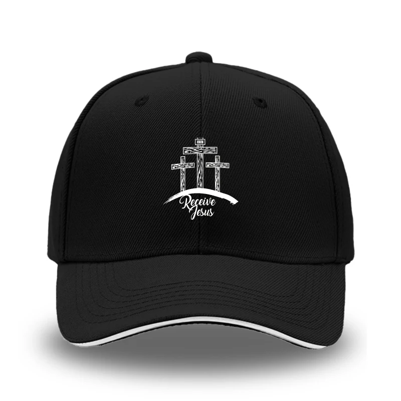 Jesus Pattern Baseball Cap, Unisex Lightweight Breathable Sunscreen Hat, Adjustable Polyester Casual Cap for Fishing Outdoor Dai