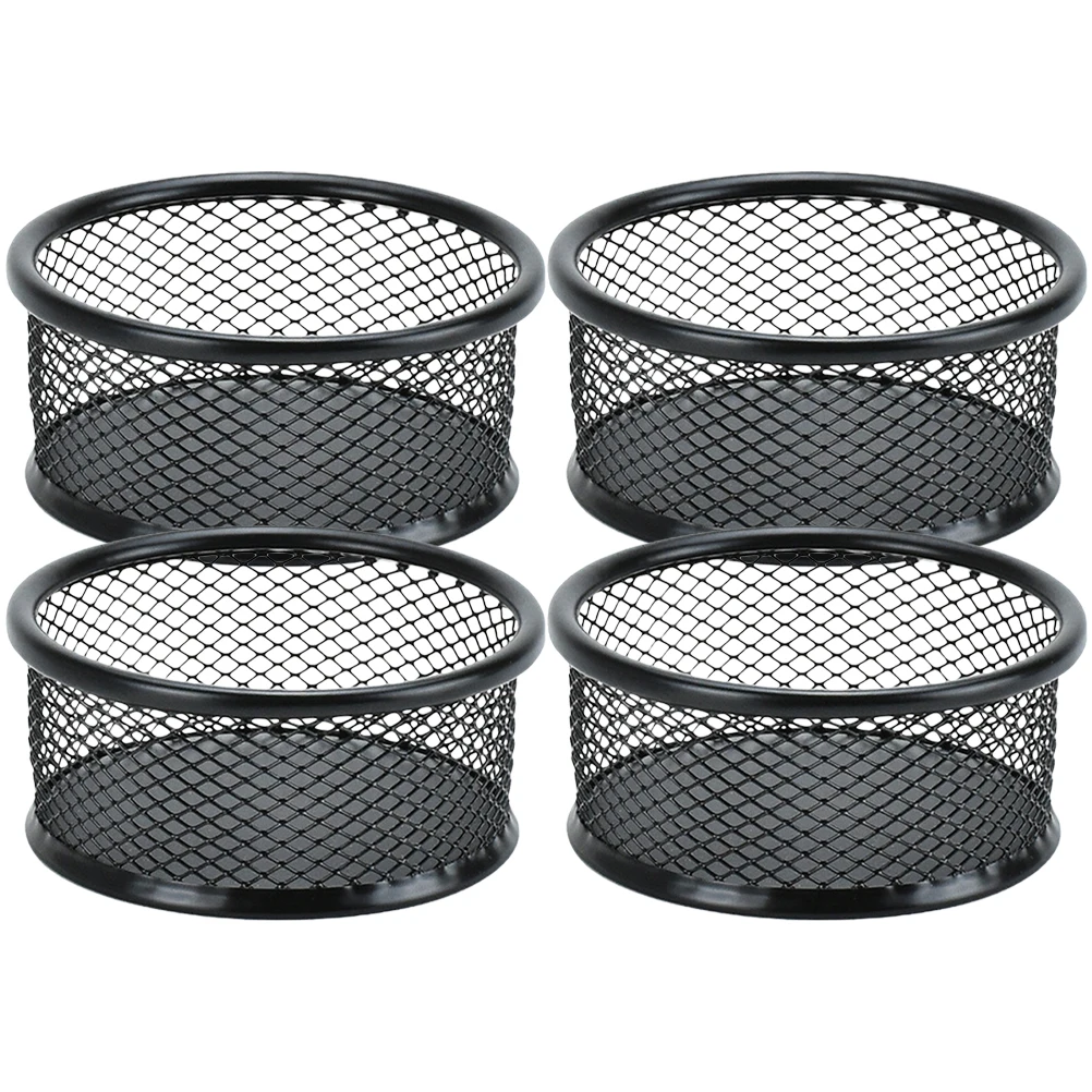 

4pcs Paperclip Holder Mesh Desk Organizer Colorful Stationery Storage School Office Supplies Small Item Container
