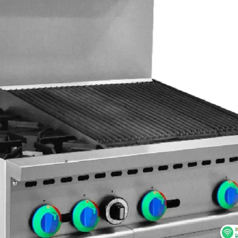 ETL Commercial Standing 6 Burner Gas Stove With Grill Griddle Industrial Gas Stove With Oven With Salamanda Cooking Machines - view 6
