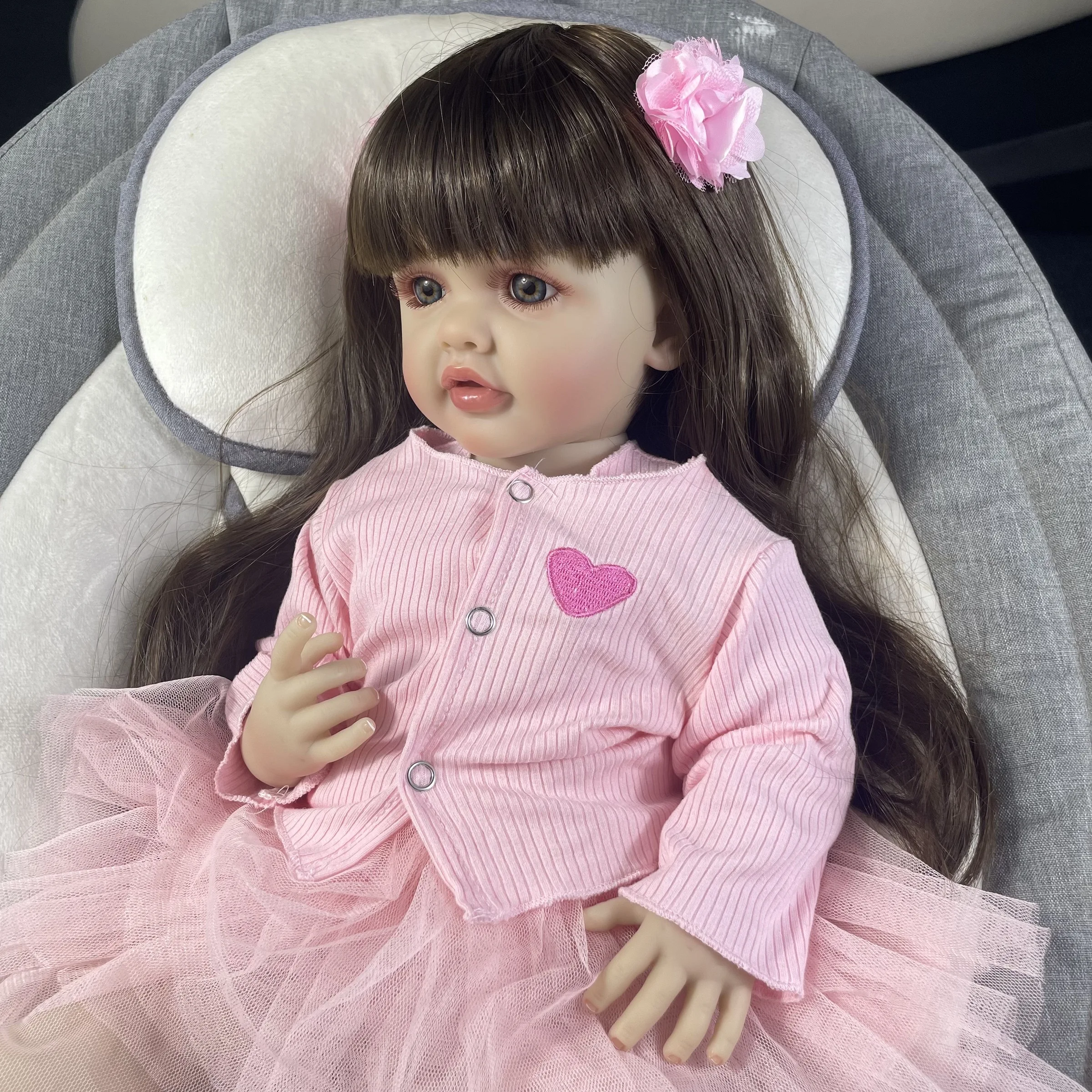 MRB 55CM Finished Reborn Doll Full Silicone Vinyl Girl Body Washable Betty Princess Toddler Bebe Birthday Christmas Gift