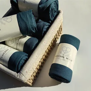 يتوهم الأوشحة القطنية المطوية جيدا ، التجعد الصغير ، شال طويل ناعم ، حجاب تركي هدنغ ، جودة عالية أفضل 12 مبيعات للأوشحة التركية - رقم 3