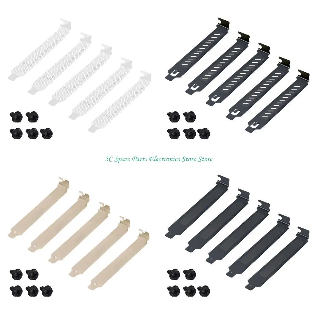SZ 5Pcs 12cm Metal Dust Cover for Computer Case Rear PCI Slots to Prevent Dust Entry and Protect Internal Hardware