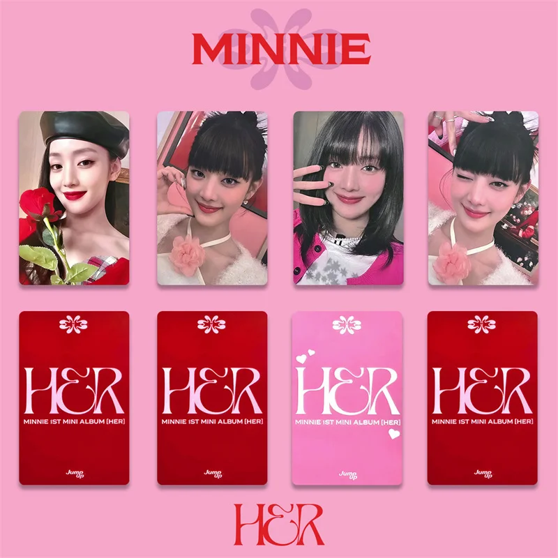 4pcs/set GIDLE Group Minnie HER LOMO Card K4 Special Card