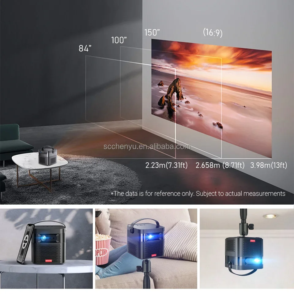 3000 lumens 4K mini home projector portable home cinema projector