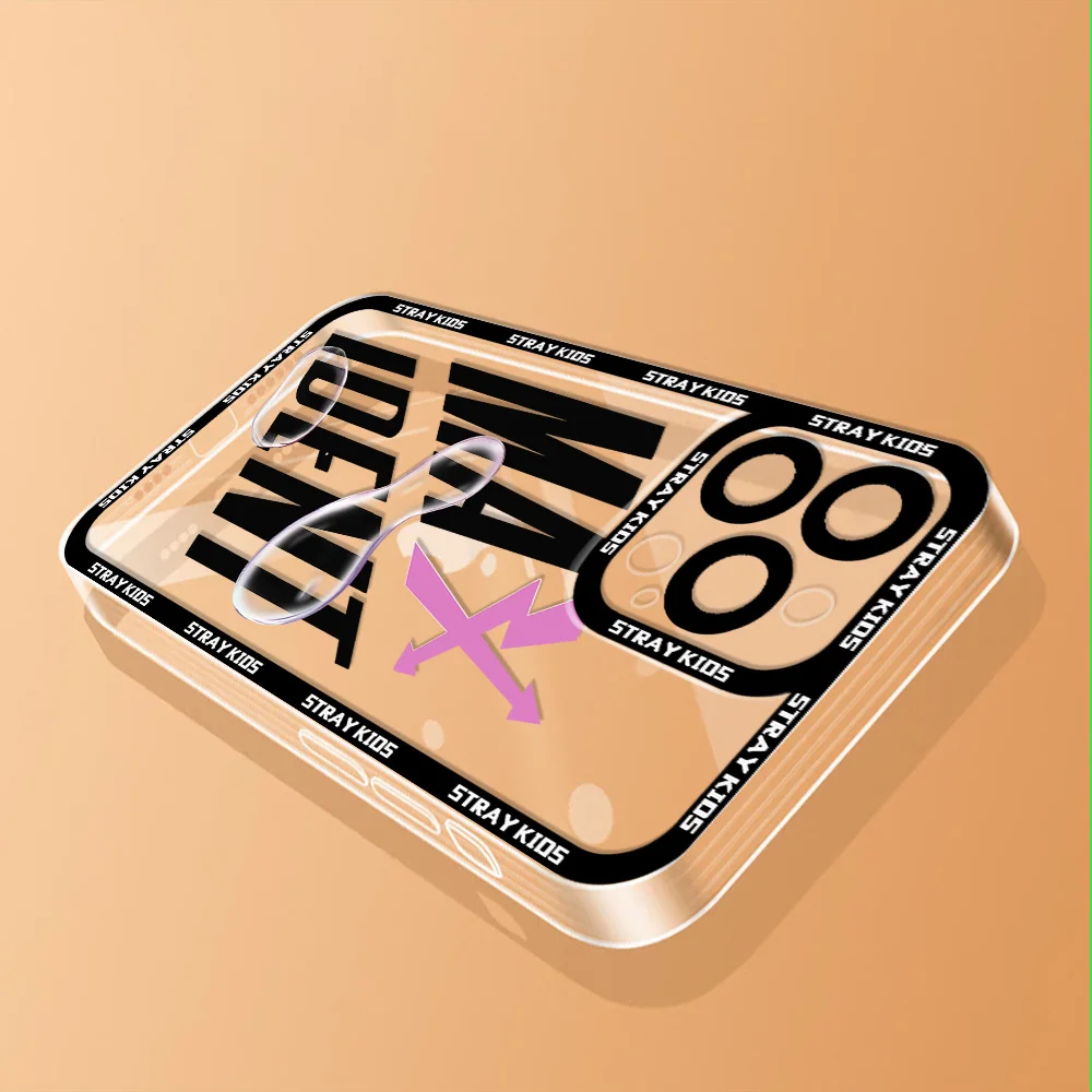 حافظة لهاتف آيفون S-Stray K-Kids 16e 16 15 14 13 12 11 Mini Pro Max X XR XSMax 7 8 Plus غطاء شفاف ناعم من البولي يوريثان الحراري #4