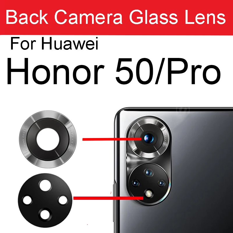 For Huawei Honor 50 Pro 50Lite 50se Rear Camera Lens Glass Back Camera Glass Lens Glass with Sticker Replacement Parts