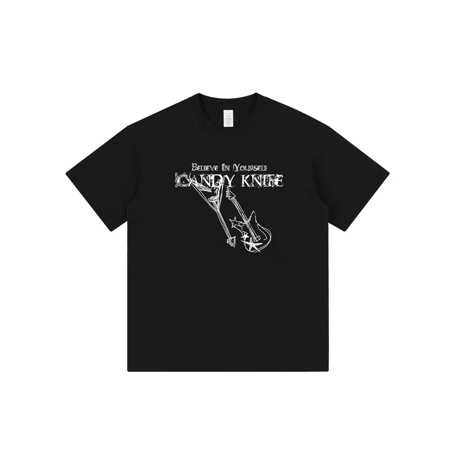 

Американская модная крутая модная дизайнерская хлопковая женская футболка с короткими рукавами и принтом электрогитары, летняя