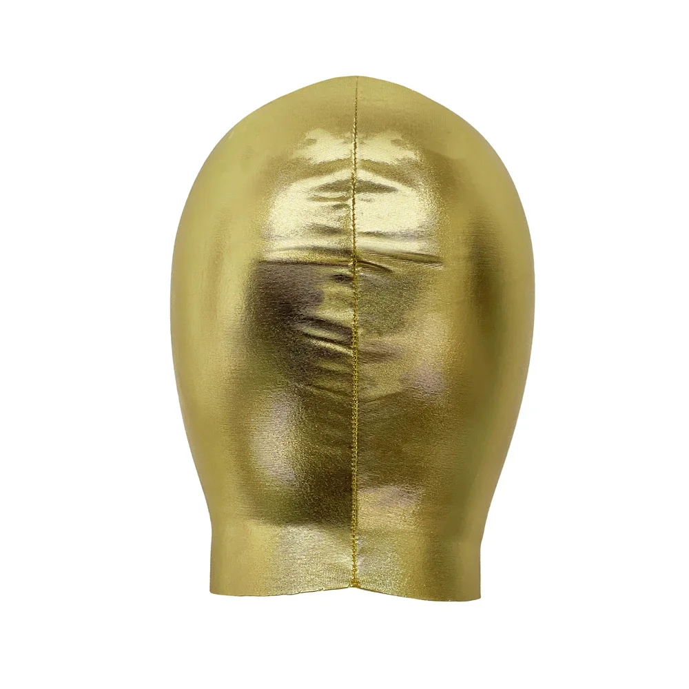 Men Fetish Gay Faux Leather Headgear Open Mouth and Eyes Face Mask Halloween Cosplay Accessories Unisex Head Cover For CS Game