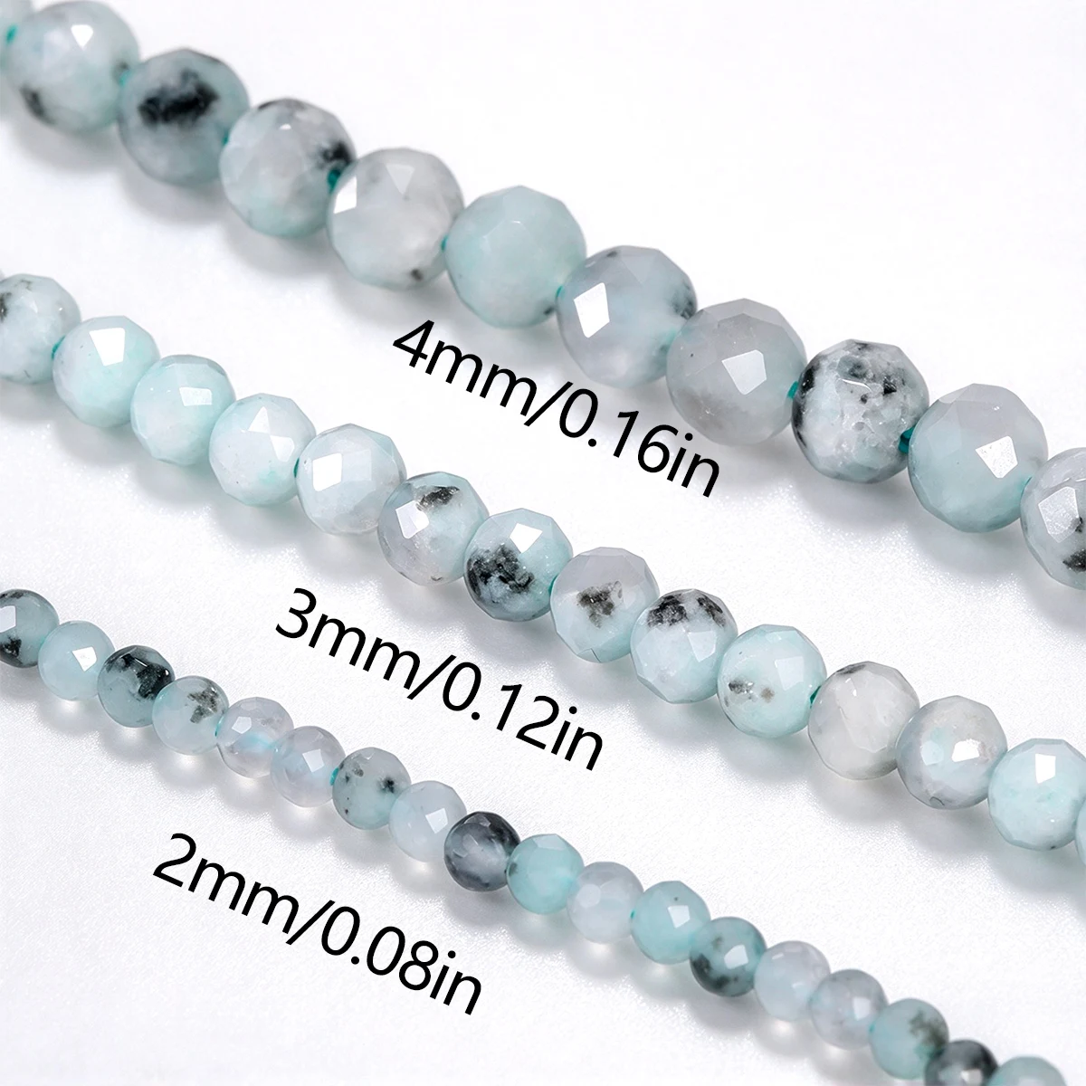 2–4mm 45–80pcs Natural Stone Round Cut Tianshan Orchid Handcrafted DIY Jewelry Making Bracelets Necklaces Decorative Accessories