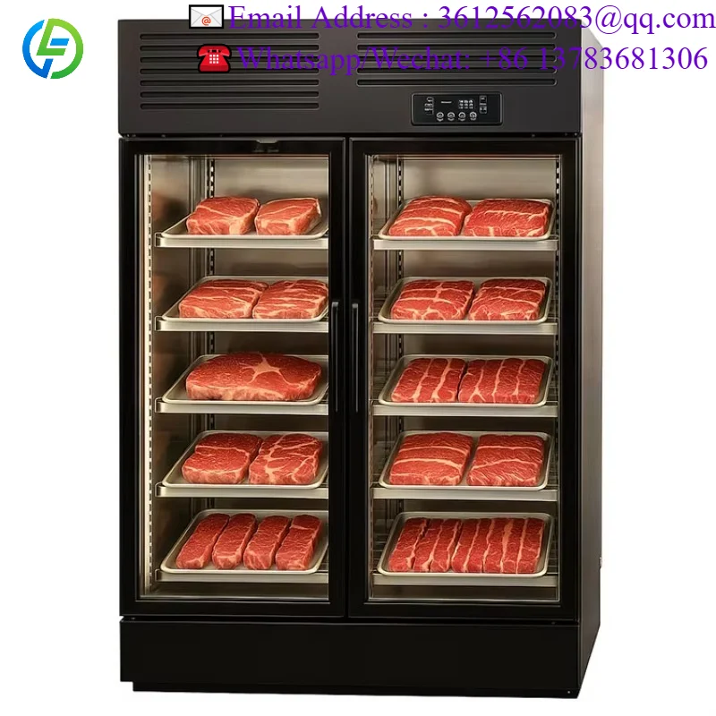 Customized High Quality Built-In Dry Aging Fridge Refrigerator Direct Cooling Mode for Beef Steak Meat Dry Ager Curing Chamber