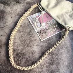 Bag Body Kit Handmade Shoulder Phone Strap Brown Custom Lanyard Heavy Metal Key Ring Lanyard Premium Bag Accessories String