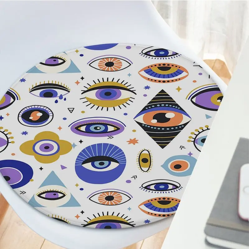 Lucky Turkish Greek Eyes Evil Eyes Four Seasons Chair Cushion Soft Office Car Seat Comfort Breathable 45x45cm Stool Seat Mat