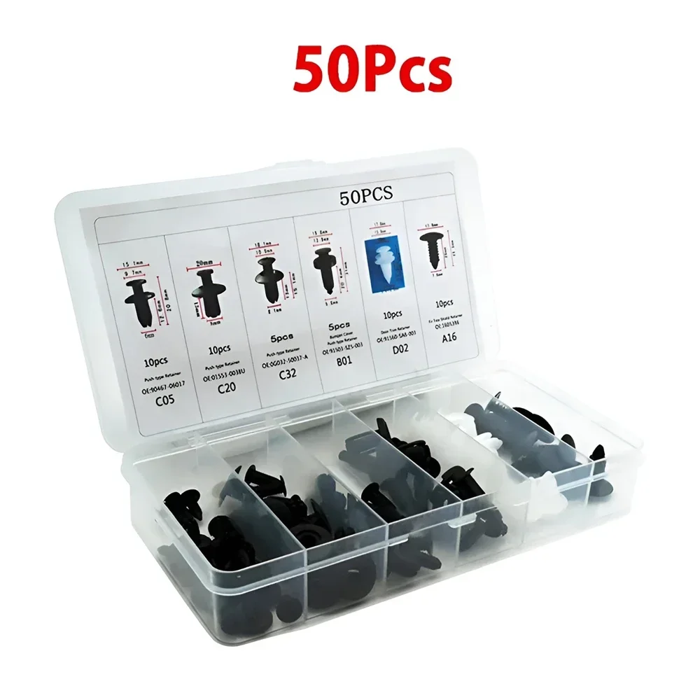 50/100 stücke Auto Fastener Clip Kit Fender Niet Clips Auto Körper Push Retainer Pin Niet Stoßstange Tür Trim Panel retainer Auto Clips