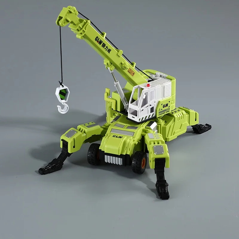 Engineering Vehicle Car Toys Alloy+Plastic Tractor Boy Transformable Inertial Vehicle Kid Crane Excavator for Children Gift