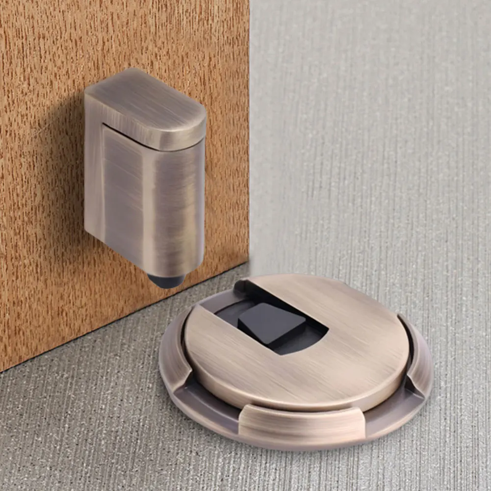 

Напольный дверной стопор для тяжелых условий эксплуатации с винтами и клейкими накладками, без сверления, для гостиной, спальни, ванной комнаты, офиса